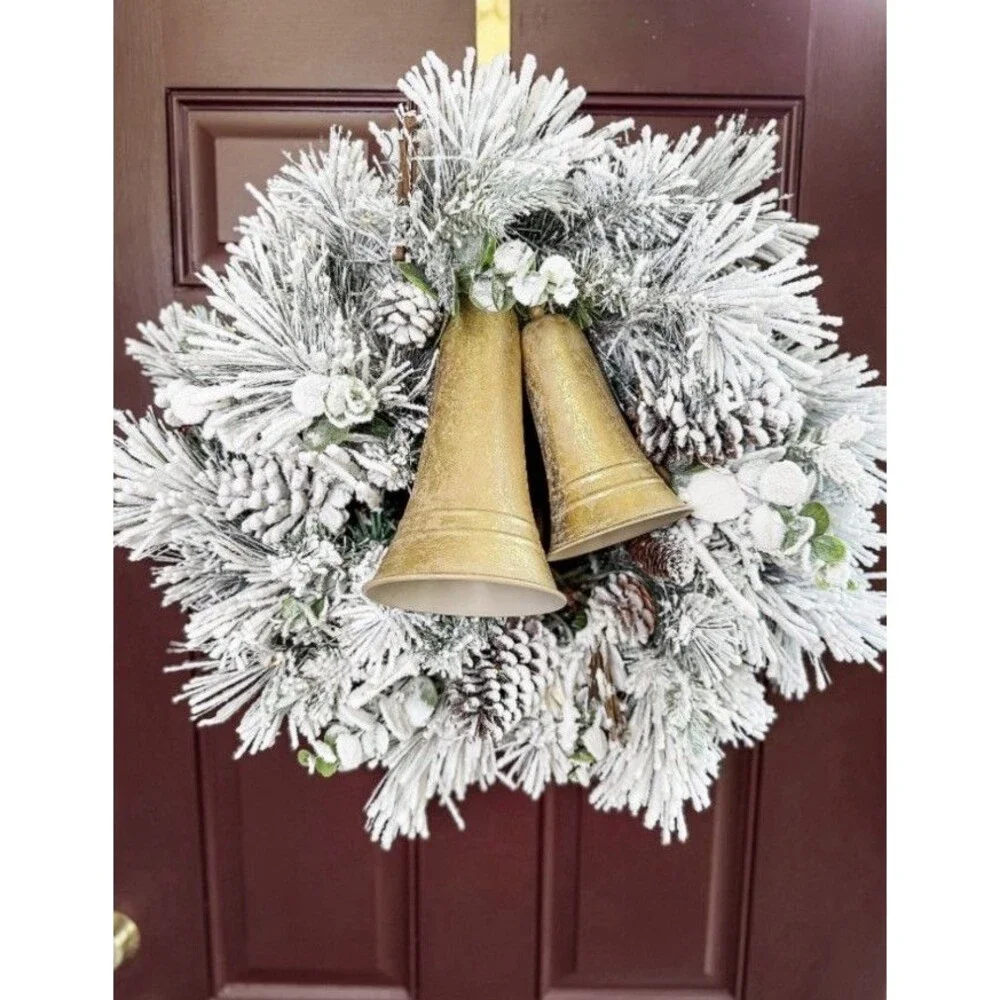Simply Stunning Flocked Wreath by Janine Graff